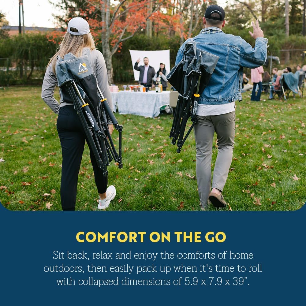 GCI OUTDOOR Kickback Rocker Outdoor Rocking Chair with Beverage Holder - Image 6