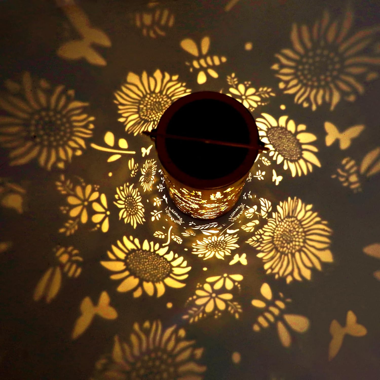 Sunflower Solar Lanterns Outdoor Waterproof Hanging Lights Garden Decor, Hanging Sunflower Birthday Gifts for Women Mom Grandma, Metal Solar Lantern for Yard Patio Porch Balcony - Image 7