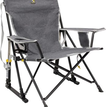 GCI OUTDOOR Kickback Rocker Outdoor Rocking Chair with Beverage Holder