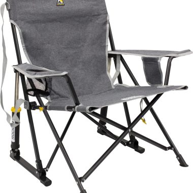 GCI OUTDOOR Kickback Rocker Outdoor Rocking Chair with Beverage Holder